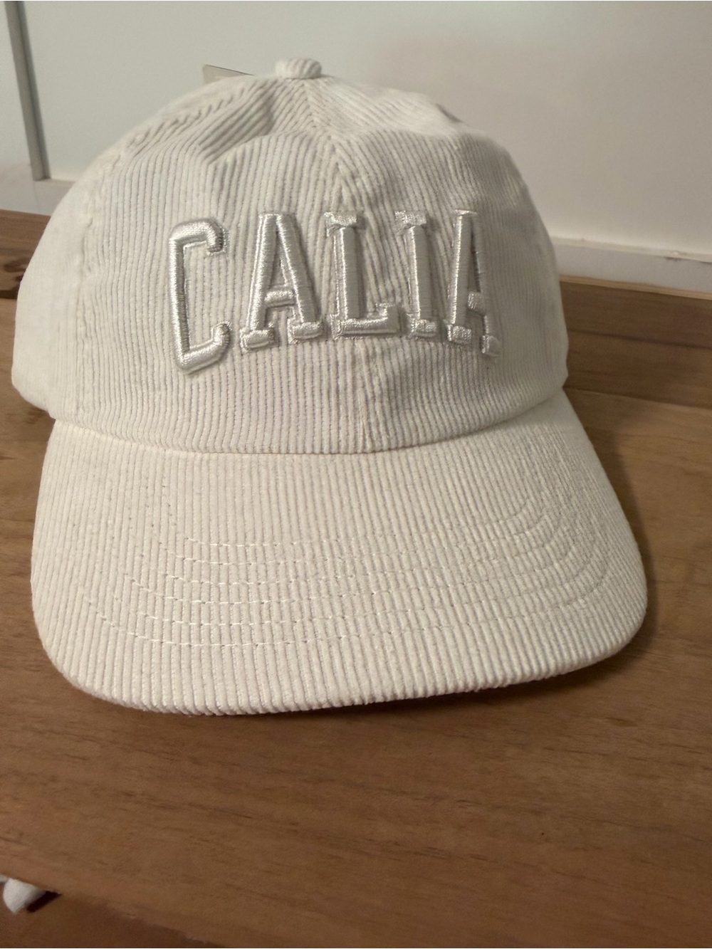 CALIA by Carrie Underwood Cream Corduroy 'CALA' Baseball Cap